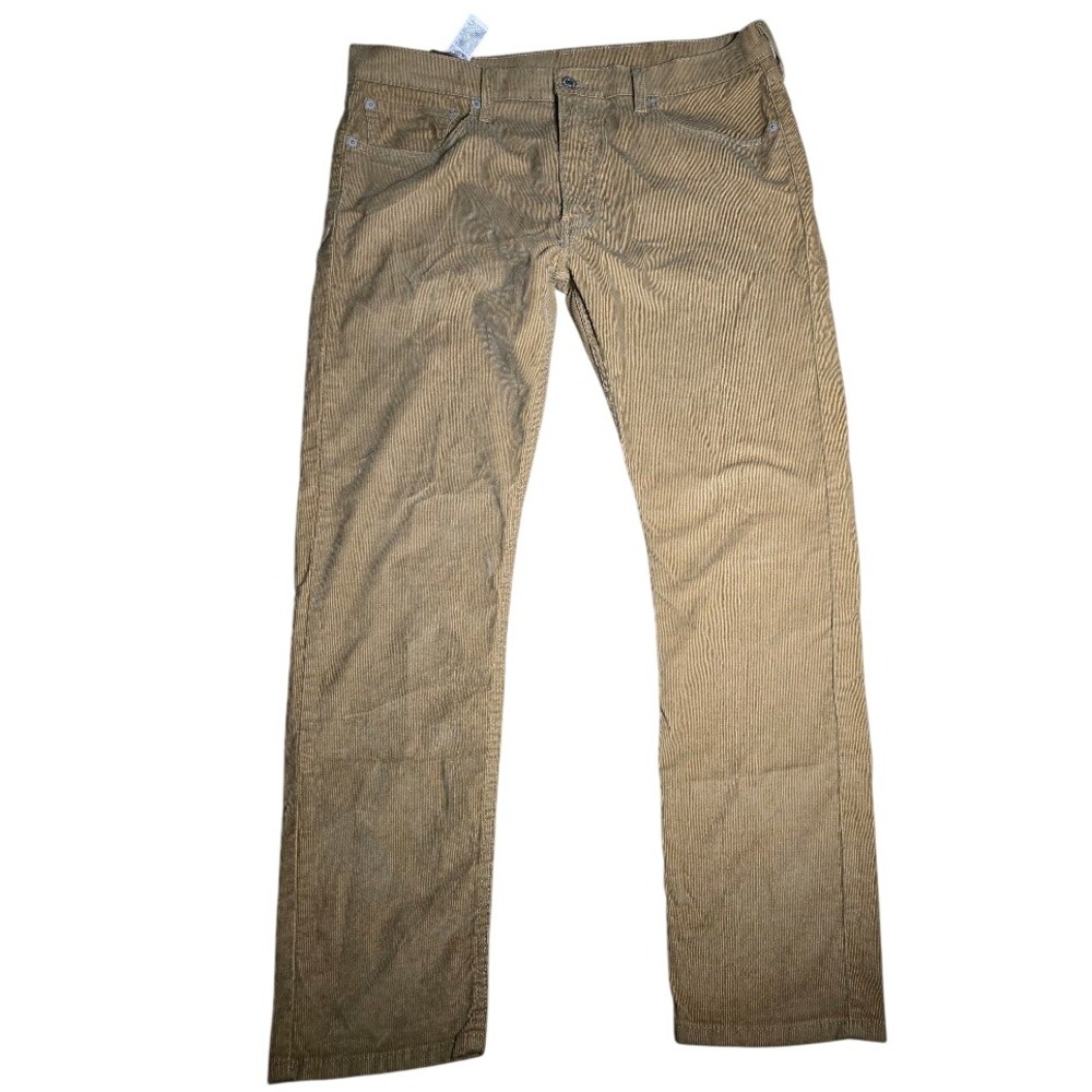 Levis 512 Slim Taper Corduroy Pants Mens 38x32 Tan Khaki Stretch Cords